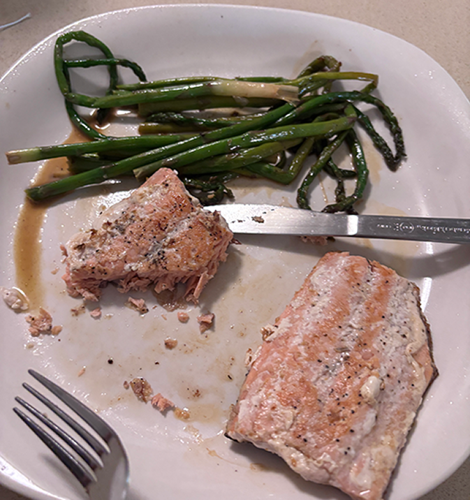 Crispy Salmon with Butter Orange Asparagus