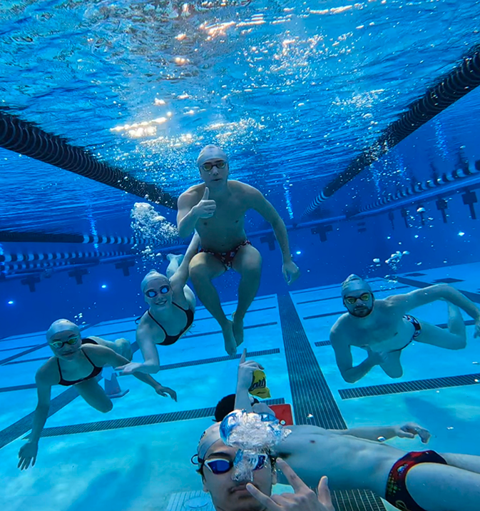Swimmers underwater