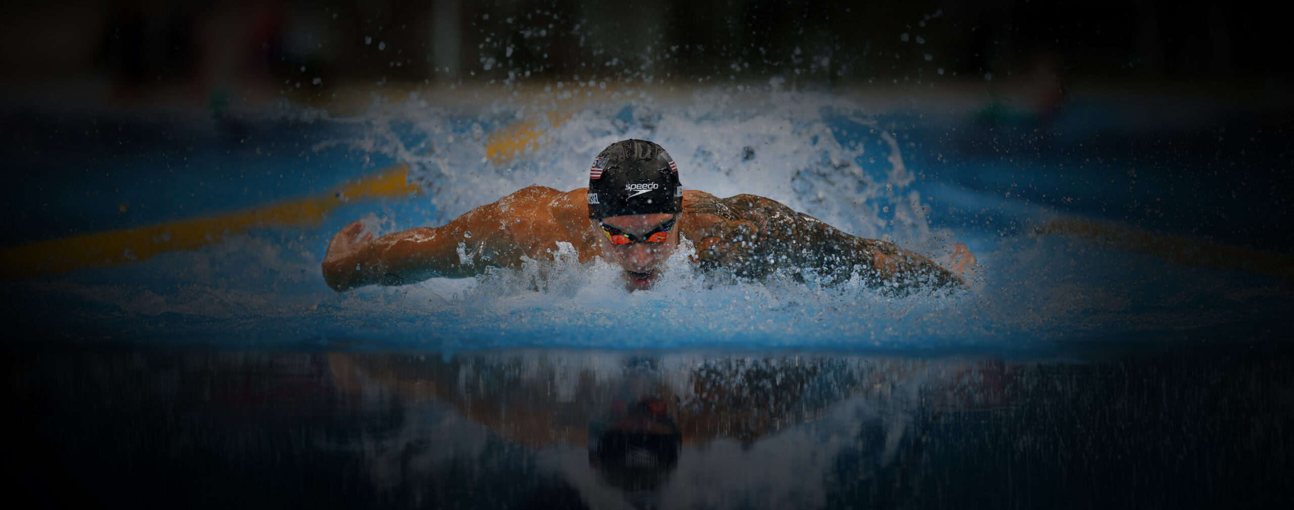 Caeleb Dressel Swimming Butterfly Towards the camera